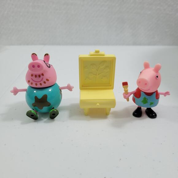 Hasbro Other - Peppa Pig Painting Together Substituted with Daddy Pig Figure 2.5" 82723-2M3